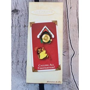 Hallmark Keepsake Calling All Firefighters Ornament 2002 Christmas Ornament‎ Box